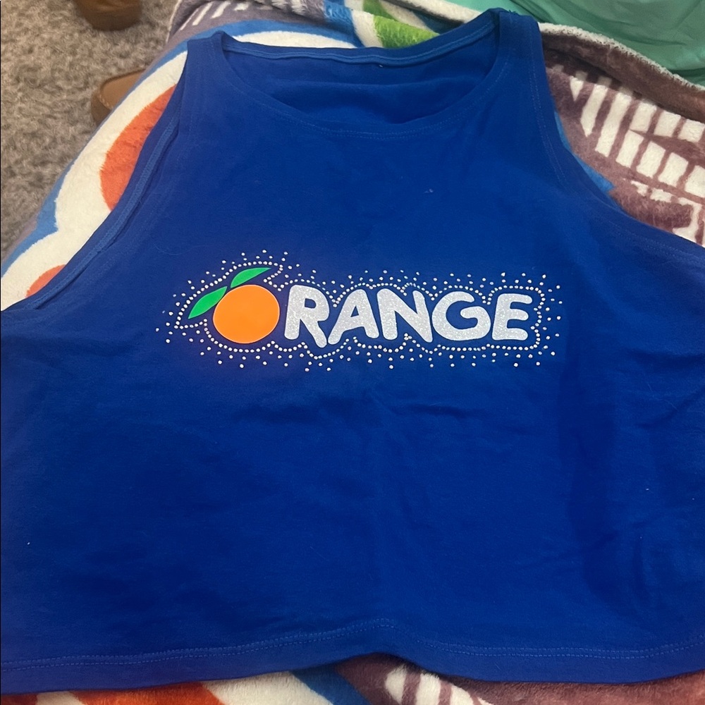 AL stingray allstars orange crop top